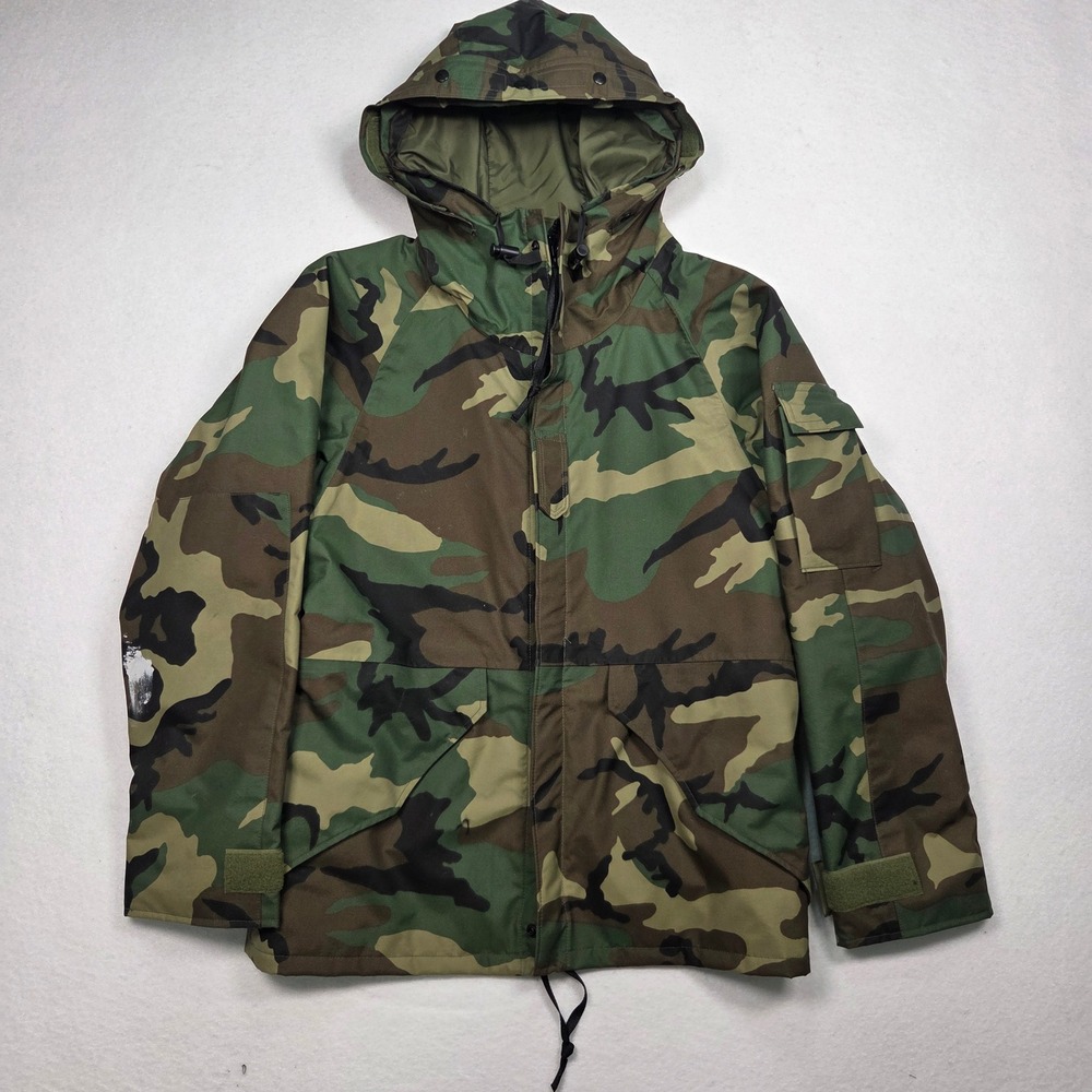 Tennessee Apparel Parka Cold Weather Camouflage Mens Small Short Green Woodland‎
